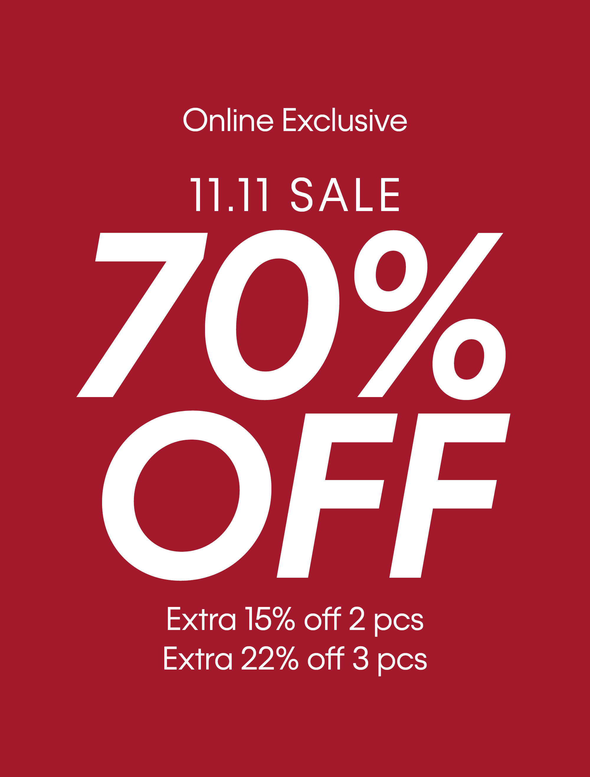 Calvin Klein 11.11 Sale up to 70% Off